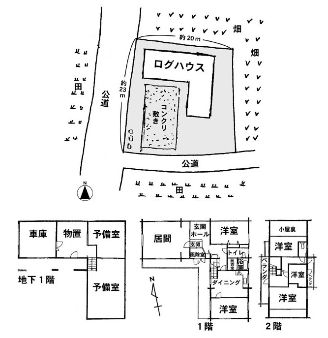 白馬村神城3,280万円-配置・間取図