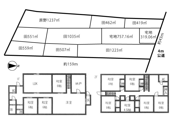 安曇野市穂高有明3,950万円－配置・間取図
