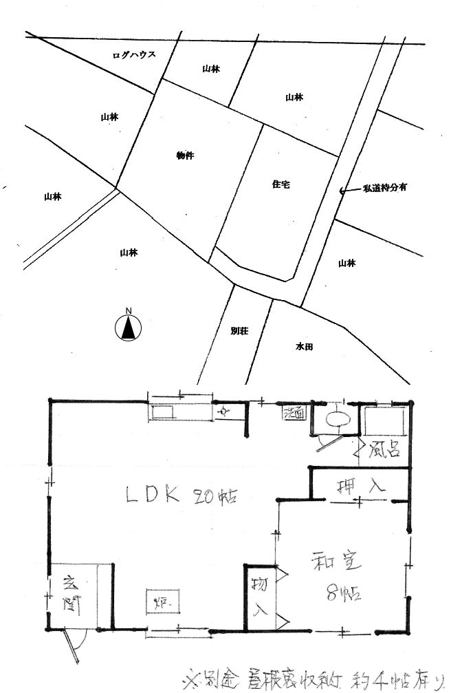安曇野市穂高有明1,000万円－配置・間取図