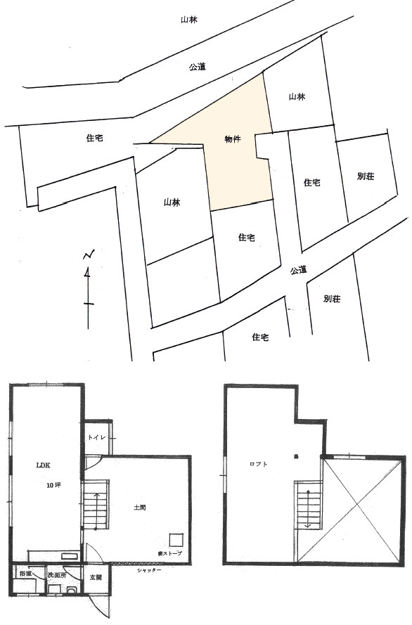 安曇野市穂高牧1,200万円-配置・間取図